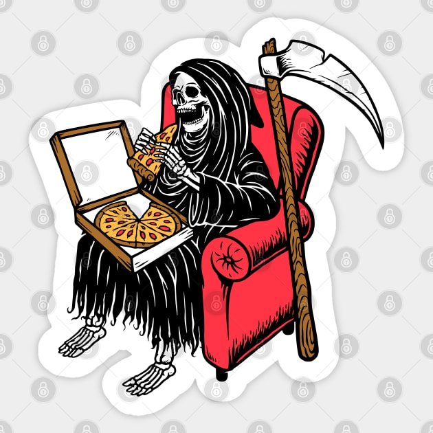 Death by Pizza Sticker by machmigo